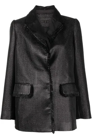SHIATZY CHEN Metallisk blazer med frynsekant