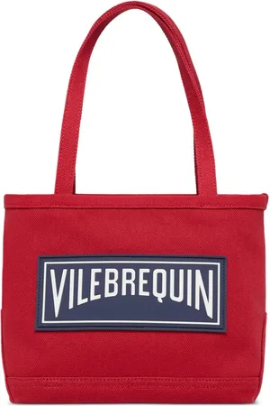 Vilebrequin Strandtaske med logoapplikation