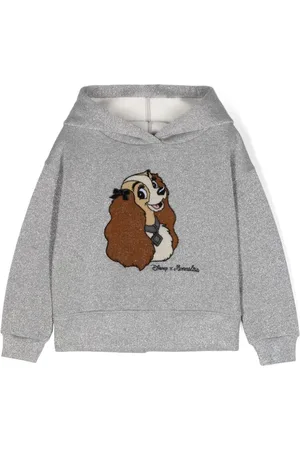 MONNALISA X Disney Lady & The Tramp hættetrøje i lurex