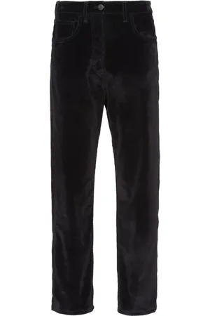 Prada Jeans i velour med mellemhøj talje