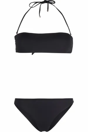 Manokhi Bikinisæt i bandeau-stil med halterneck