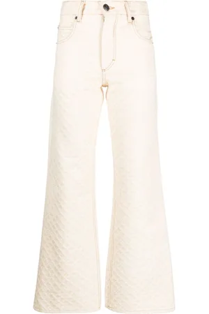 Charles Jeffrey Loverboy Golden jeans i jacquard med brede ben