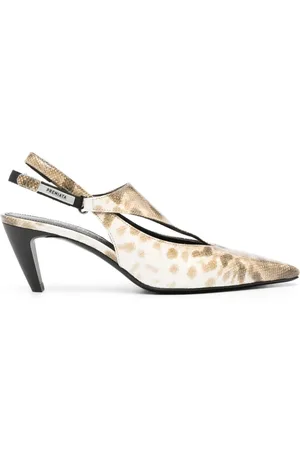 Premiata Bay 70mm pumps i læder med slangeskindstryk