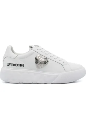 Moschino Sneakers i læder med logotryk