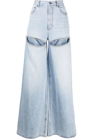 AREA Crystal jeans med brede ben