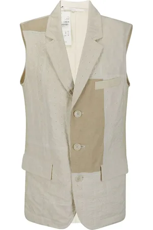 Comme des Garçons Enkeltradet vest med patchwork-design