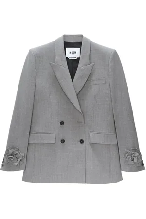 Msgm Dobbeltradet blazer med blomster