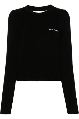 Palm Angels Cropped trøje med broderet logo