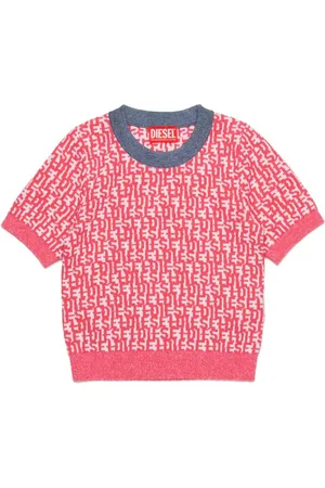 Diesel Kiylla intarsiastrikket top med logo