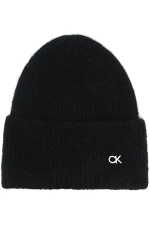 Calvin Klein Strikket hue med logotryk
