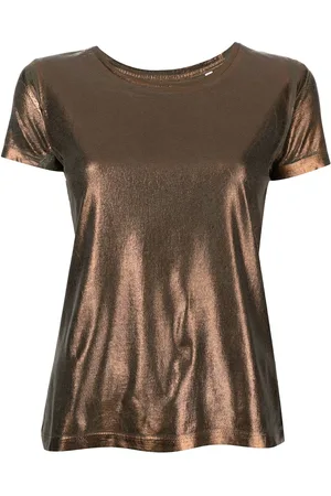 Madison.Maison T-shirt i bomuld med metallisk logo