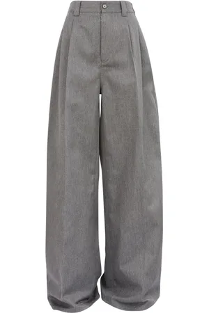 Maison Margiela Bukser i twill med plisseret detalje