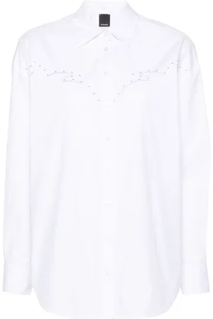 Pinko Skjorte i poplin med broderi