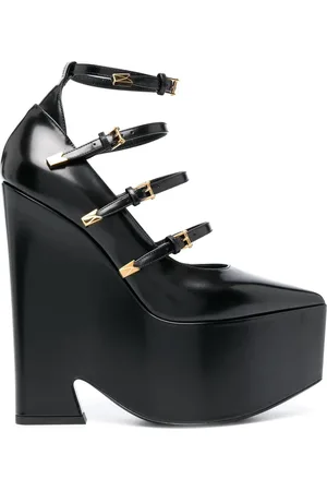 VERSACE Tempest pumps i læder med plateausål