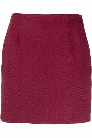 Tommy Hilfiger Kort chevron-strikket nederdel