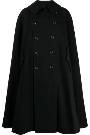Comme des Garçons Dobbeltradet frakke med bryststykke-krave