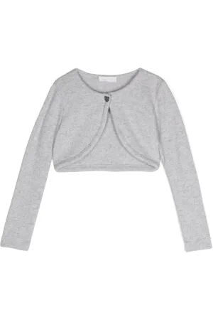 MONNALISA Cropped cardigan med hjertevedhæng