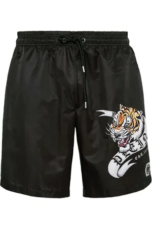 Philipp Plein Badeshorts med tattoo-tryk og snoretræk