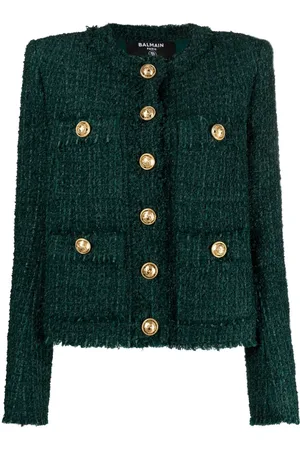 Balmain Enkeltradet jakke i tweed