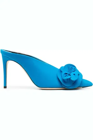 Victoria Beckham 105mm mules med blomstret applikation
