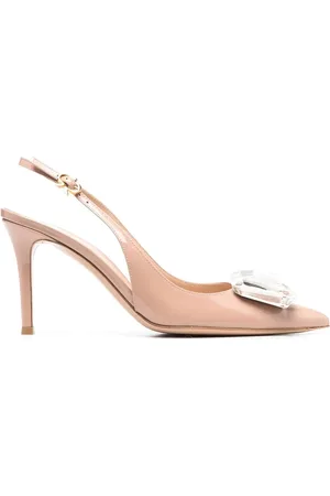 Gianvito Rossi 95mm pumps med stilethæl og juveldetalje