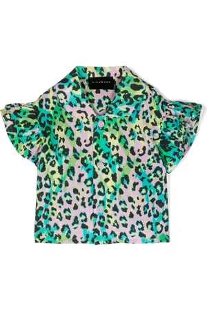 John Richmond Polo med abstrakt leopardtryk