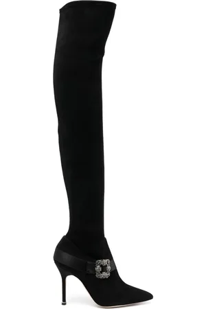 Manolo Blahnik 110mm knæhøje Stivali støvler