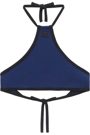 Courrèges Cropped top med halterneck