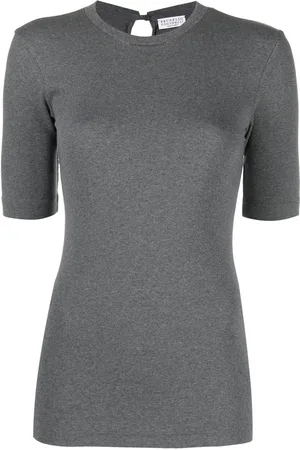 Brunello Cucinelli Kortærmet strikket top