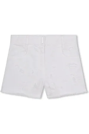 Givenchy Shorts med slitageeffekt og 4G-plade