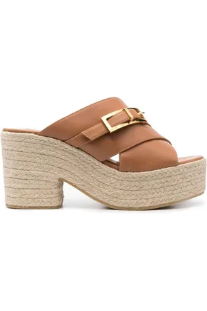 Sergio Rossi Nora 90mm mules i læder med krydset rem