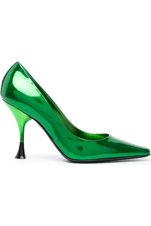 3Juin Firkantede 100mm pumps med lakeret finish
