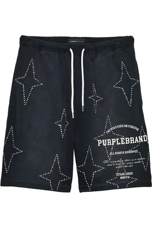 Purple Brand Træningsshorts med krystalstjerne