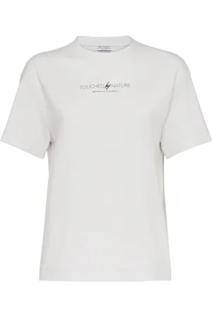 Brunello Cucinelli T-shirt med logotryk