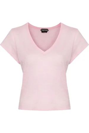 Tom Ford Gennemsigtig T-shirt med rund hals