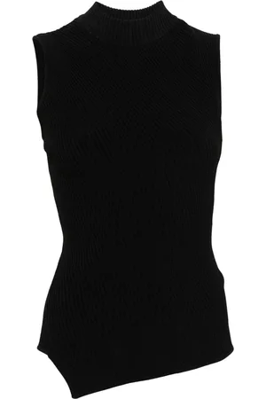 Totême Asymmetrisk ribbet Almaz tanktop