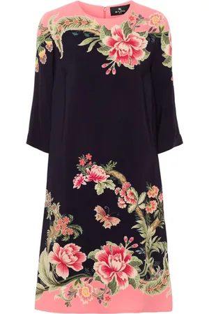 Etro Mellemlang kjole med blomstertryk