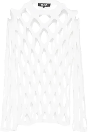 Comme des Garçons Trøje i løs strik og mesh