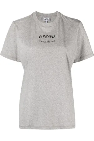 Ganni T-shirt med logotryk