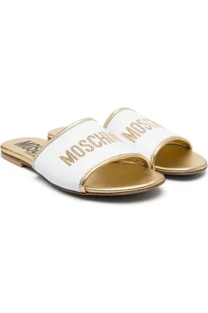 Moschino Logoudsmykkede sandaler i læder