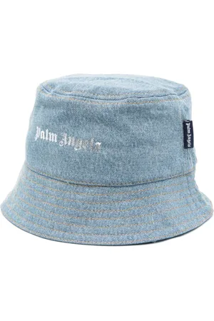Palm Angels Solhat i denim med logotryk