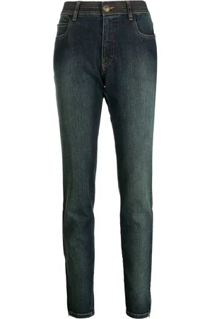 CHANEL Stenvaskede skinny-jeans