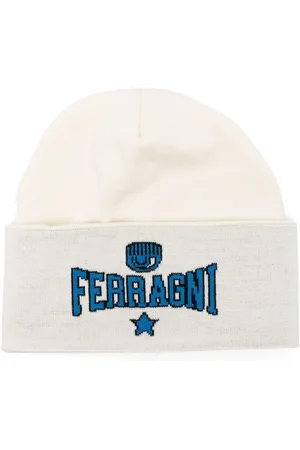 Chiara Ferragni Intarsiastrikket hue med logo