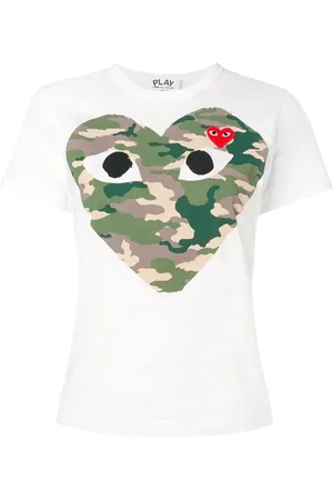 Comme des Garçons T-shirt med kamuflage-hjerte