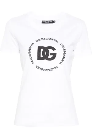 Dolce & Gabbana Interlock T-shirt med broderet logo