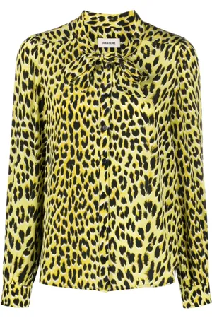 Zadig & Voltaire Taos silkeskjorte med leopardtryk
