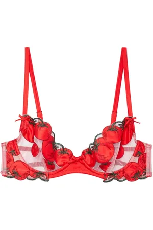 FLEUR DU MAL Pomodoro demi-bh med broderi