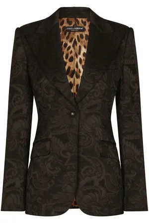 Dolce & Gabbana Enkeltradet Turlington blazer i blomstret jacquard