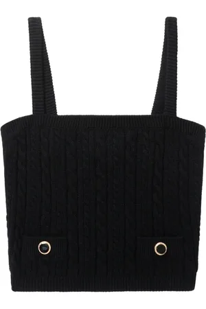 Alessandra Rich Kabelstrikket tanktop