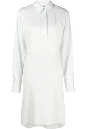 Fendi Shift-kjole i silke med blonde